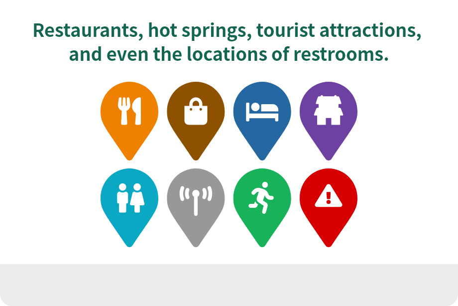 Restaurants, hot springs, and tourist attractions tray places of interest are also available.♪